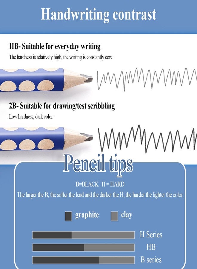 ام اند جي مجموعة أقلام رصاص M&G مكونة من 12 قلمًا للأطفال بفتحة مثلثة، أقلام رصاص 2B بعمود مثلث مع مقبض قابل للتعديل، أقلام رصاص خشبية جرافيتية للكتابة السلسة، مناسبة للمدرسة والمكتب والرسم والتخطيط وحفلات الزفاف والحفلات. - Image 3